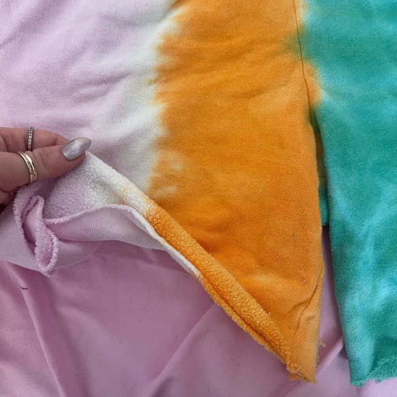 Wild Fable Women's Multicolor Tie Dye High Rise Fleece Bermuda Shorts - Picture 5 of 5